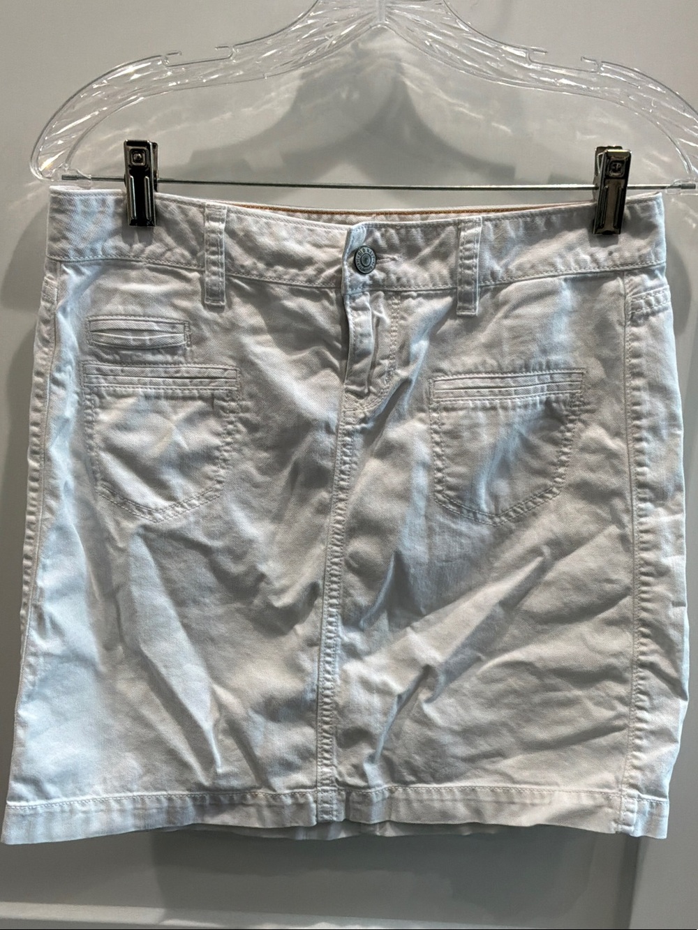 Old Navy Size 2 White 100% Cotton Mini Skirt Perfect Thin Skirt